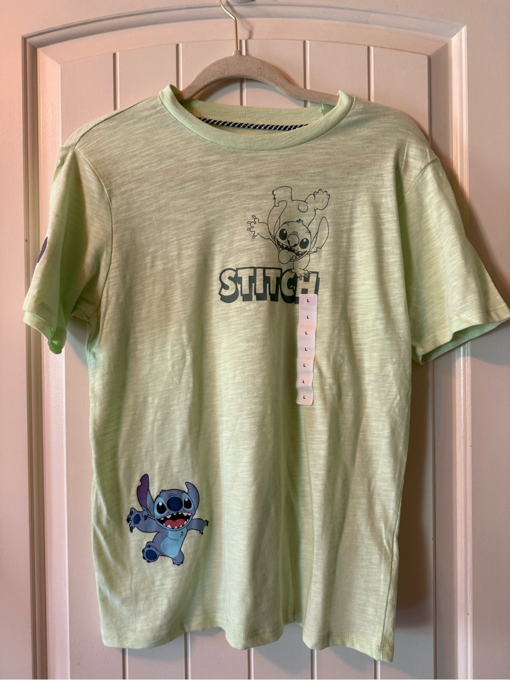 Disney Stitch Short-Sleeve Tee - Light Green with Blue Graphic